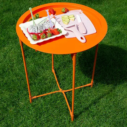 

Уличный складной столик, креативный маленький круглый стол, Диванный боковой столик, угловой столик для балкона, гостиной, журнальные столи...