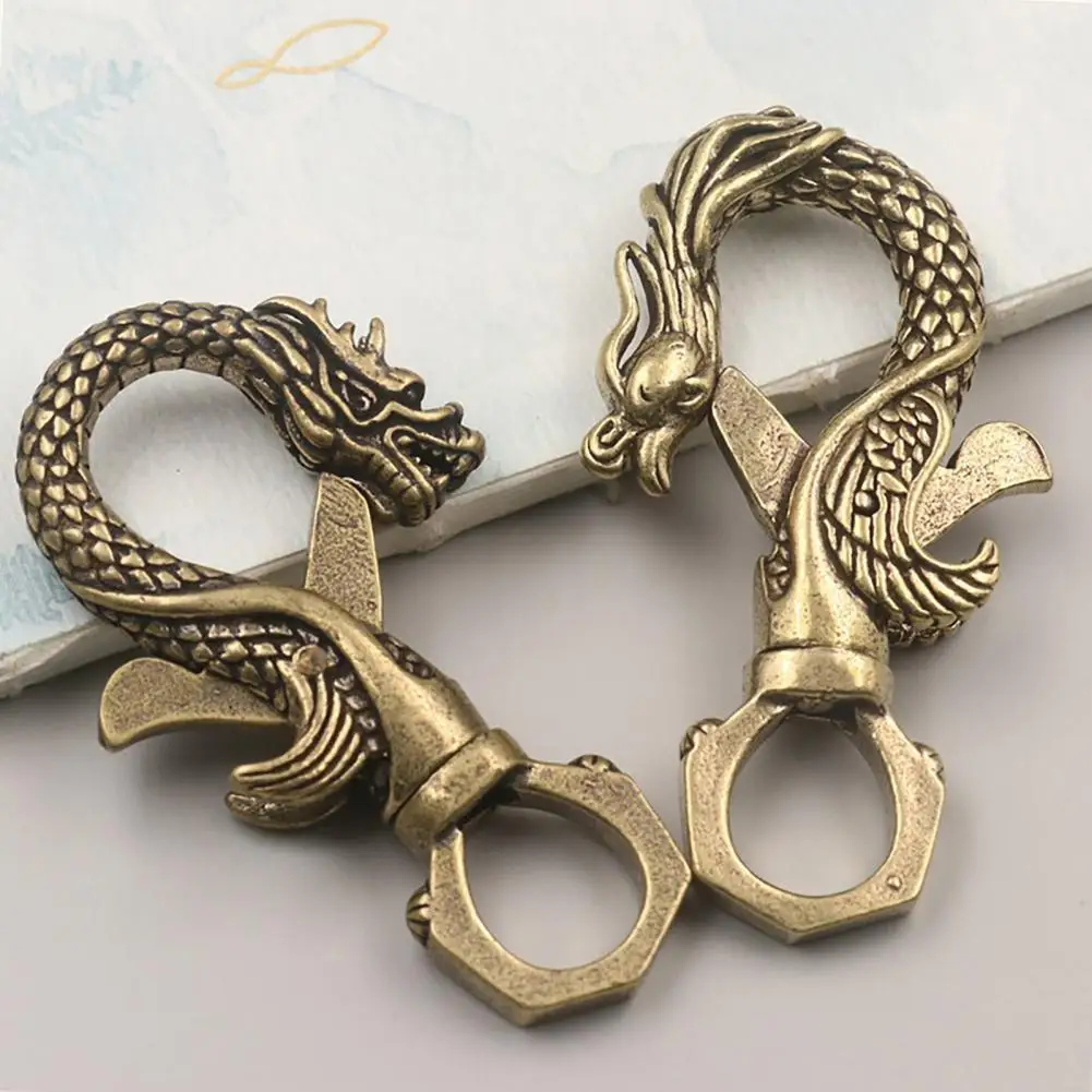 

Hot Sale Keyring Fashion Anti-rust Practical Exquisite Dragon Phoenix Keyring Keychain for Schoolbag Key Chain Key Pendant