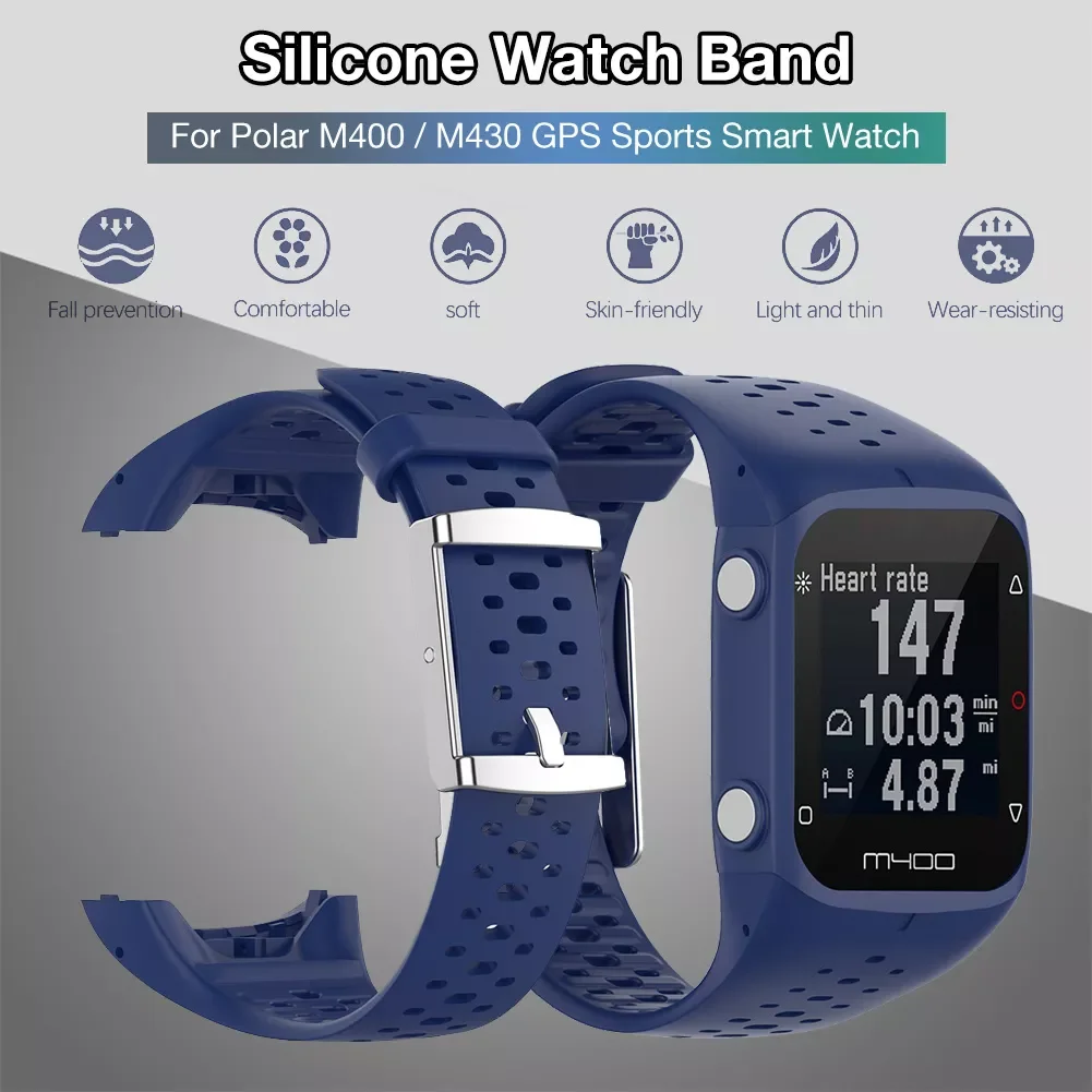 

Strap For Polar M400 M430 GPS Running Smart Sports Watch Band Silicone Wristband Wrist Bracelet Belt Strap Present