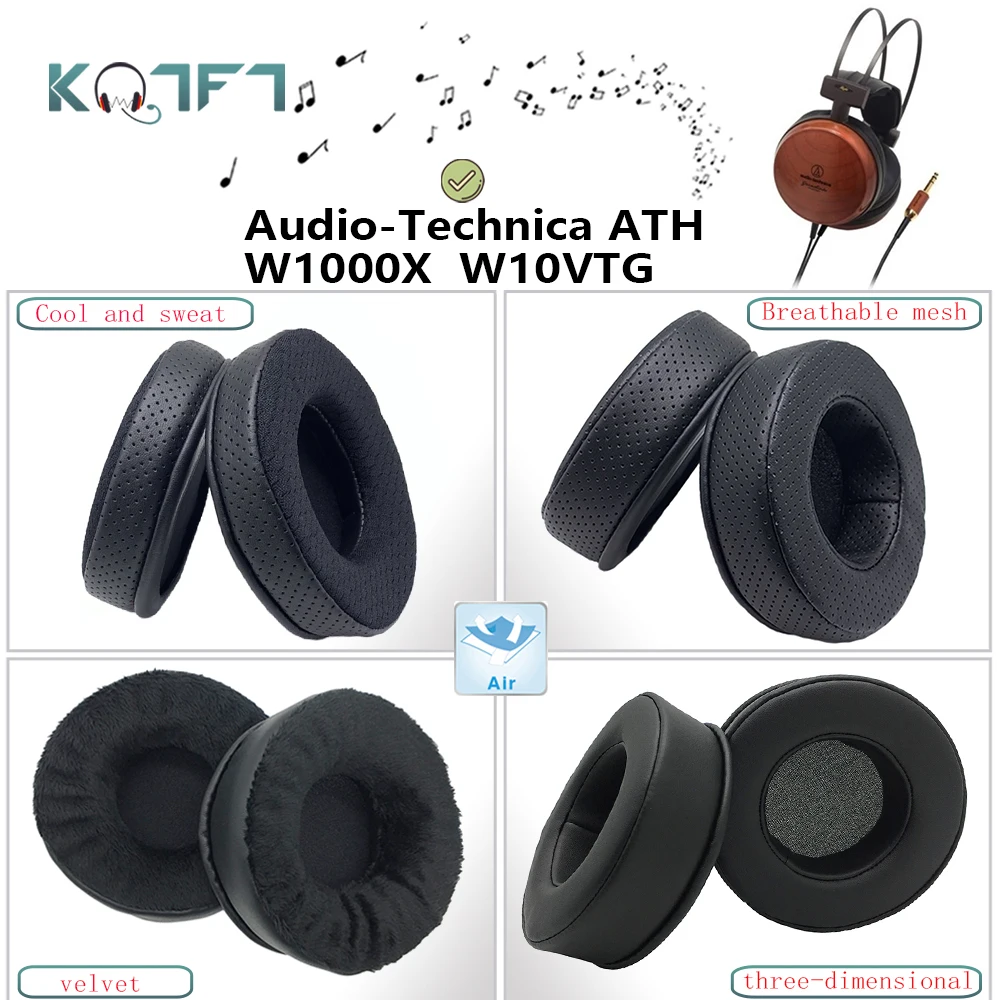 

KQTFT Velvet Replacement EarPads for Audio-Technica ATH W1000X W10VTG Headphones Ear Pads Parts Earmuff Cover Cushion Cups