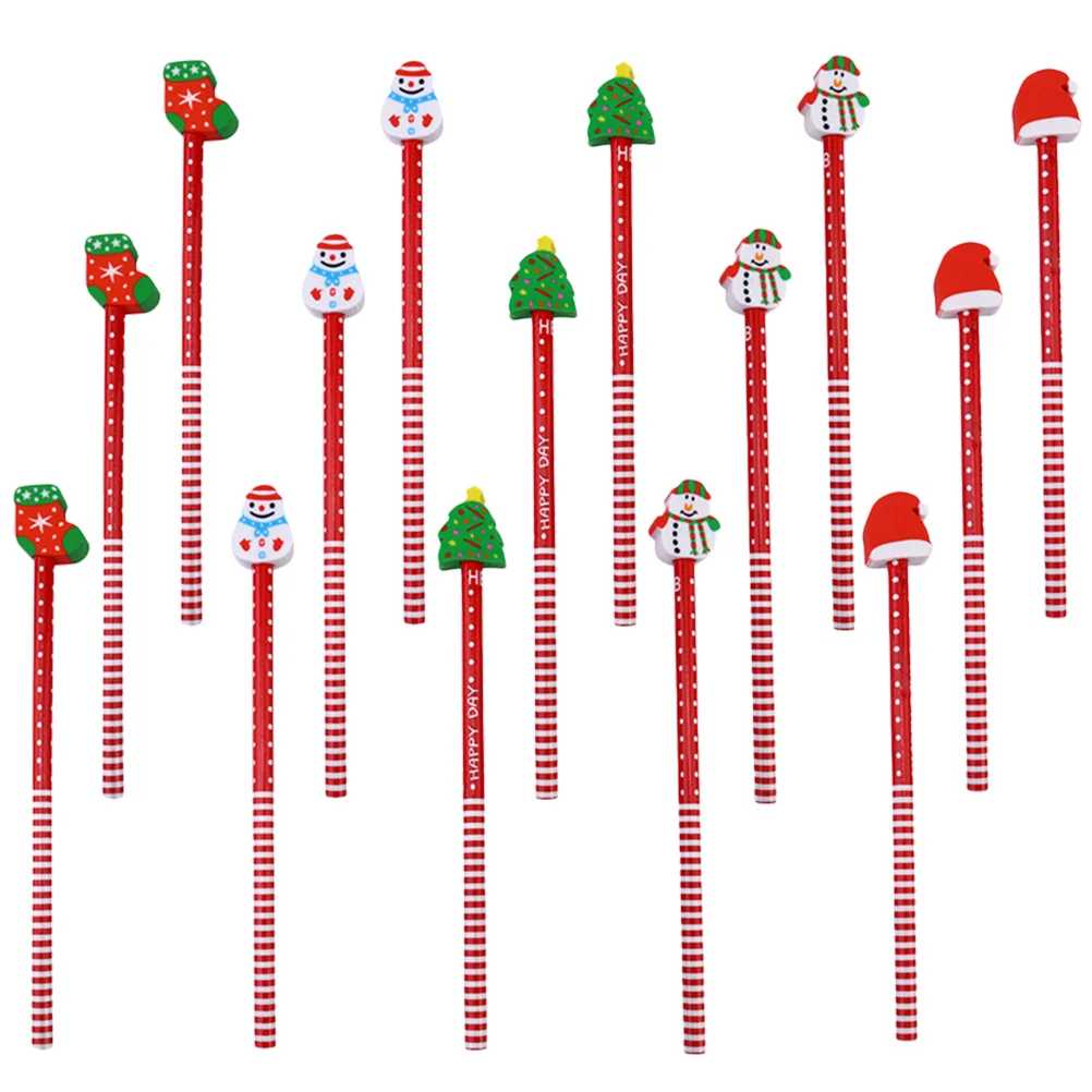 

15 Pcs Stationery School Accessories Kids Pencils Party Favors Adorable Wood Students Child Christmas