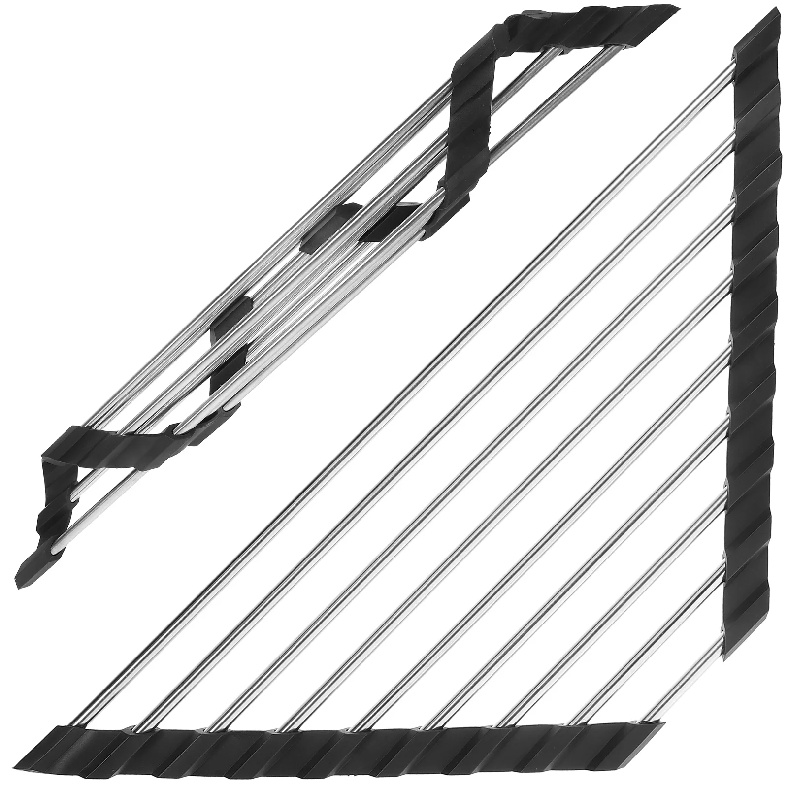 

Sink Basket Rack Storage Draining Kitchen Holder Triangular Drain Stainless Steel