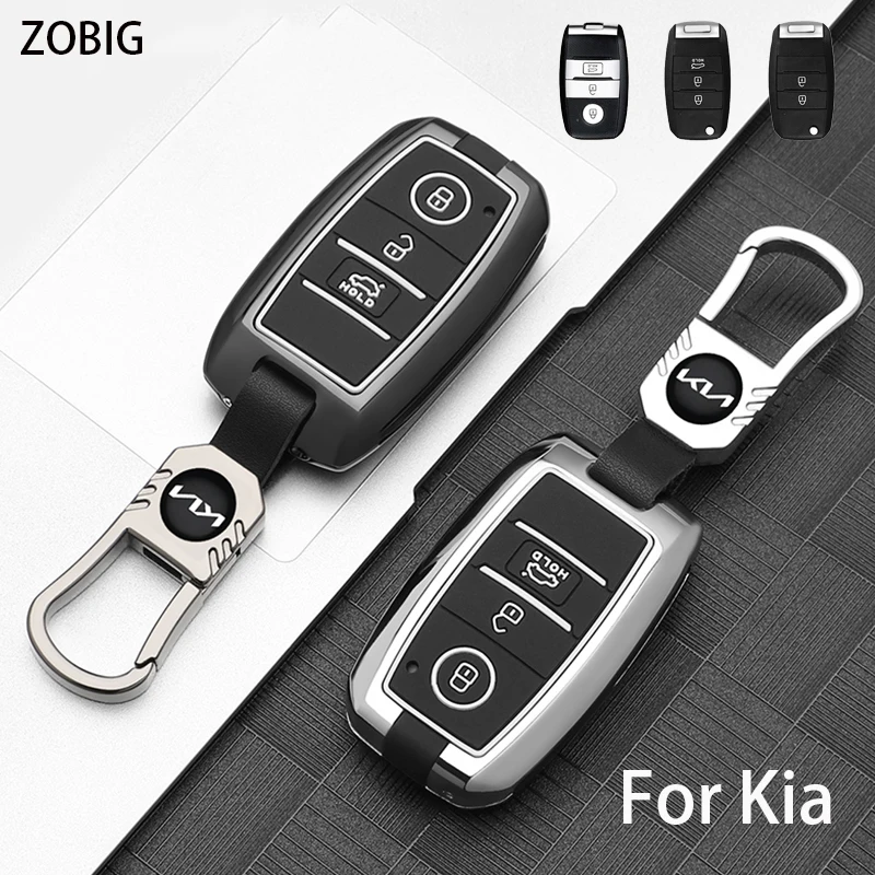 

ZOBIG for Kia zinc alloy Smart Key Fob Case with Key kia sportage 4 seltos sorento optima niro Rio QL K2 K3 K4 K5 original key