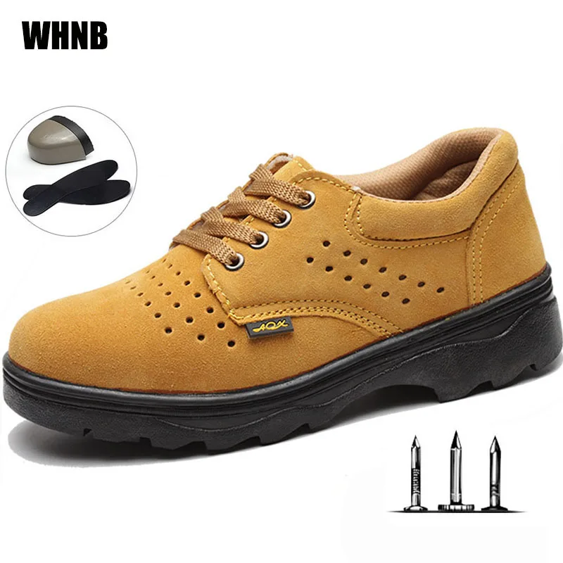 

Steel Toe Safety Work Shoes Men Women Puncture-proof Boots Indestructible Shoes Lightweight Breathable Sneakers Women Size 36-45