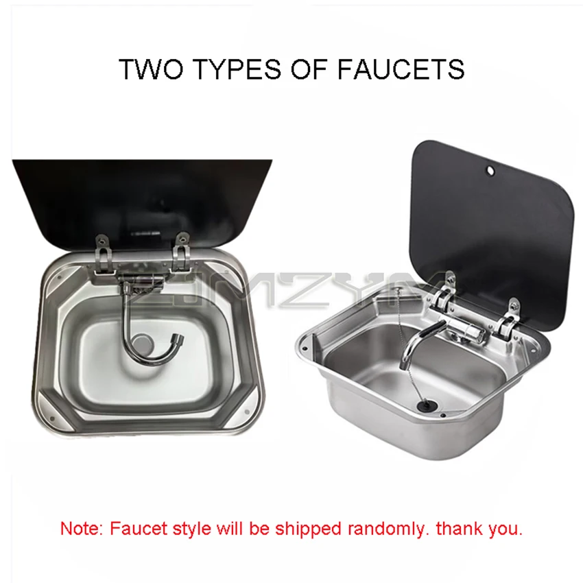 Караван для кемпинга раковина ручной умывальника из нержавеющей стали с крышкой