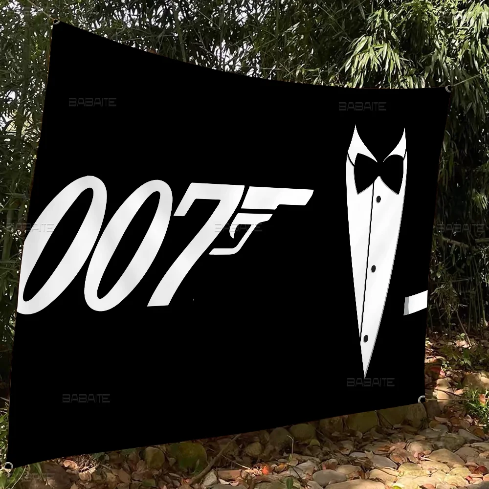 Джеймс Бонд 007 аниме-карта флаг для гостиной домашний декор в общежитии