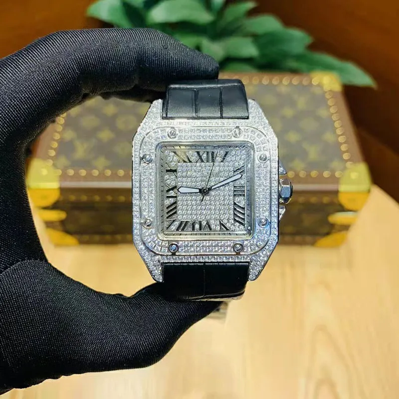 

Часы наручные Santos W20073X8 Мужские механические, роскошные брендовые водонепроницаемые автоматические