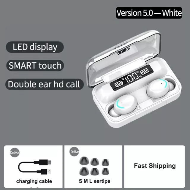 

2022 jmt F9 TWS Wireless Earphones Stereo 5.0 Bluetooth Headphones In-Ear Earbuds Handsfree Binaural Call new Wireless Earbud