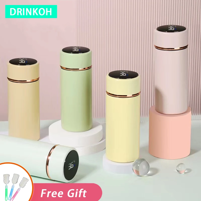 

300ml Thermos Smart Water Bottle Temperature Display Vacuum Flasks In-Car Coffee Mug Portable Drink Tumbler SUS316 Insulated Cup