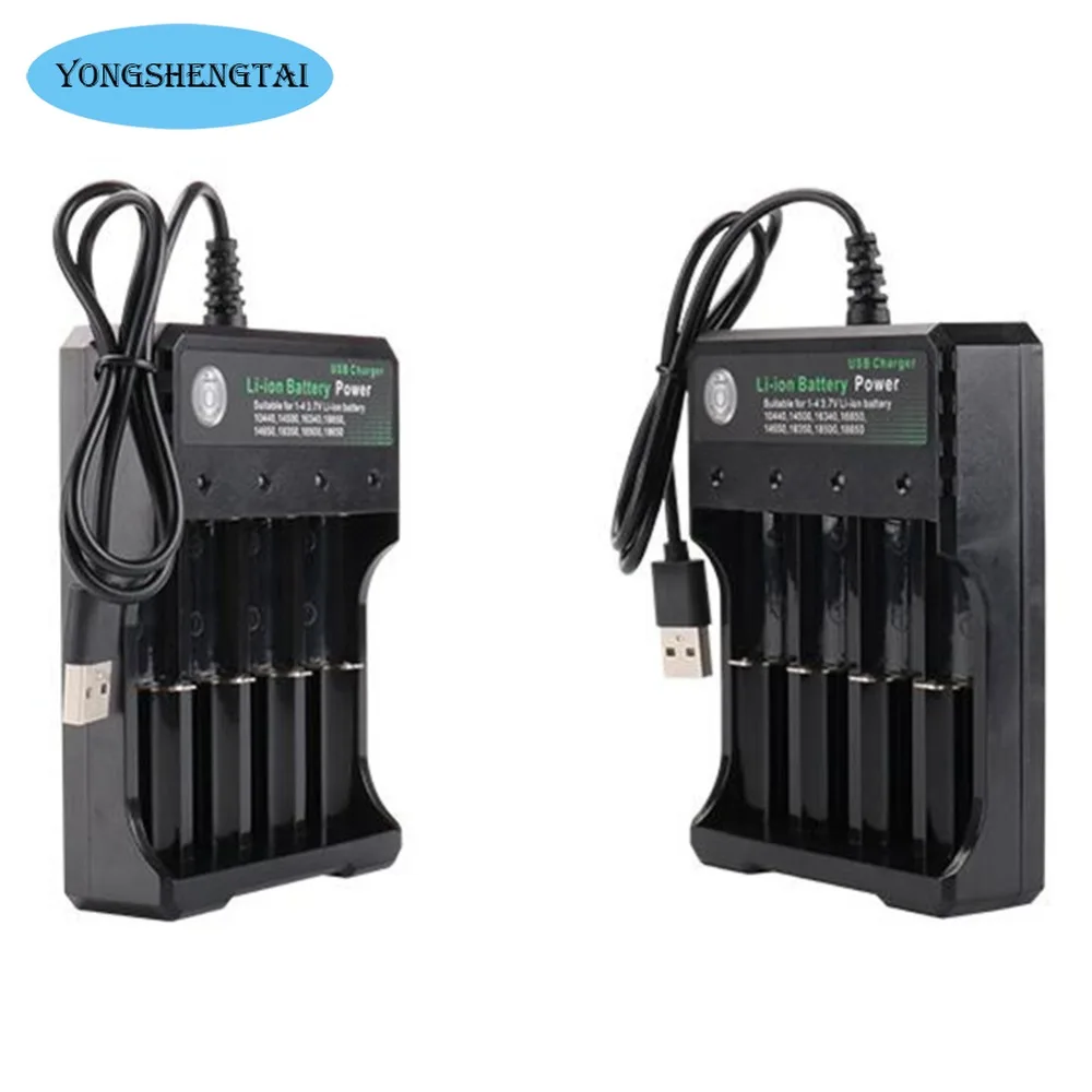 

New 4.2V 18650 Charger Li-ion battery USB Independent Charging Portable Electronic 18650 18500 16340 14500 26650 Battery Charger