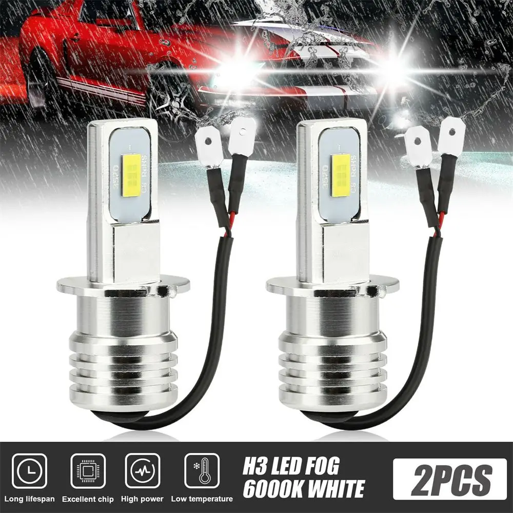 

2 шт./компл. 2 шт., сверхъярсветодиодный ные лампы 80 Вт 8000K H3 DRL для сигналов поворота, автомобильные противотумансветильник фары, лампа дальне...