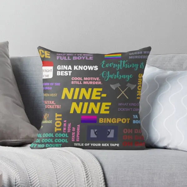 

B99 Quotes Printing Throw Pillow Cover Anime Wedding Throw Soft Cushion Bed Decorative Home Office Car Pillows not include