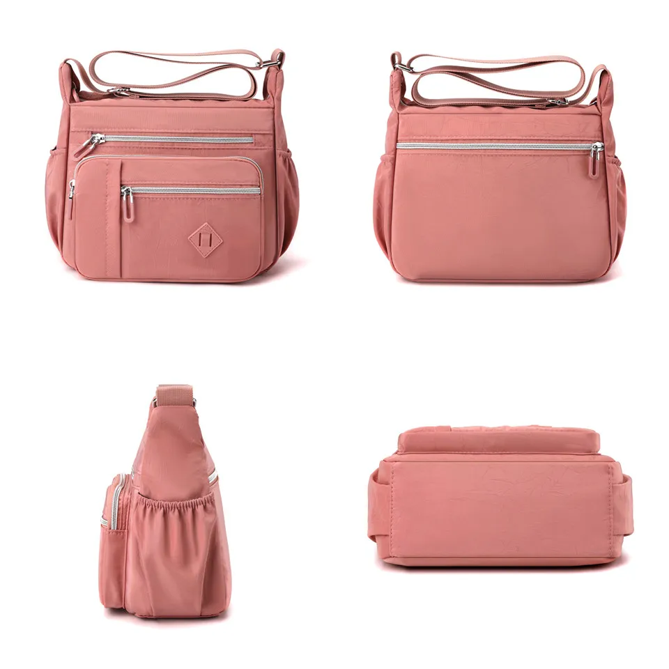 Women Nylon Messenger Bag Shoulder Handbags Female Vintage Crossbody Bags Waterproof Tote Shoulder Bag