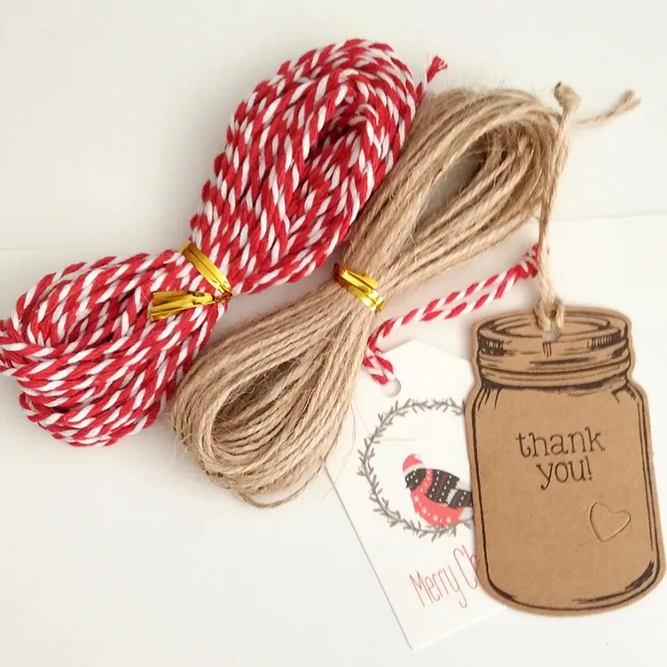 

10/20 Meters Jute Ropes Cord Natural Hemp Twine Thread Crafts Decoration Burlap Ribbon For DIY Jewelry Handmade Gift Wrapping