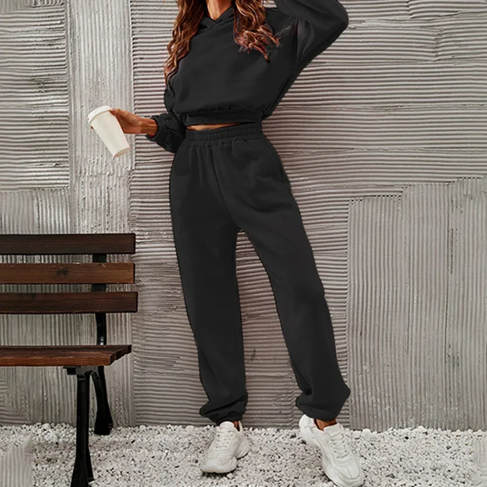 Брюки топ толстовка комплект полной длины с капюшоном светло-серый светло-желтый