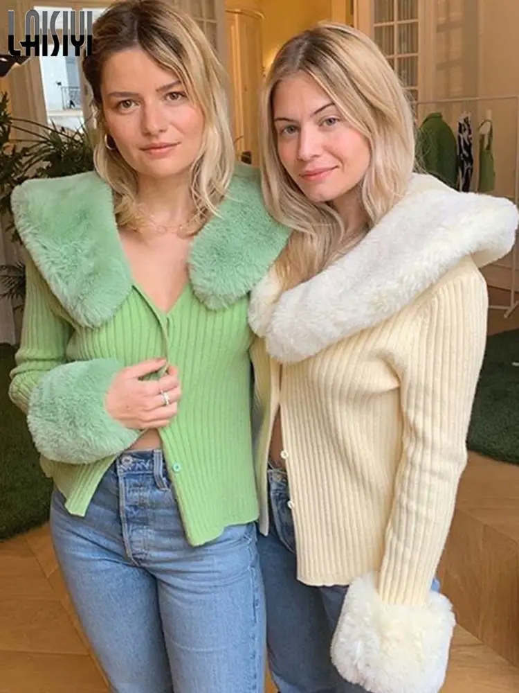 Однотонные вязаные кардиганы Повседневный свитер в рубчик джемперы на пуговицах