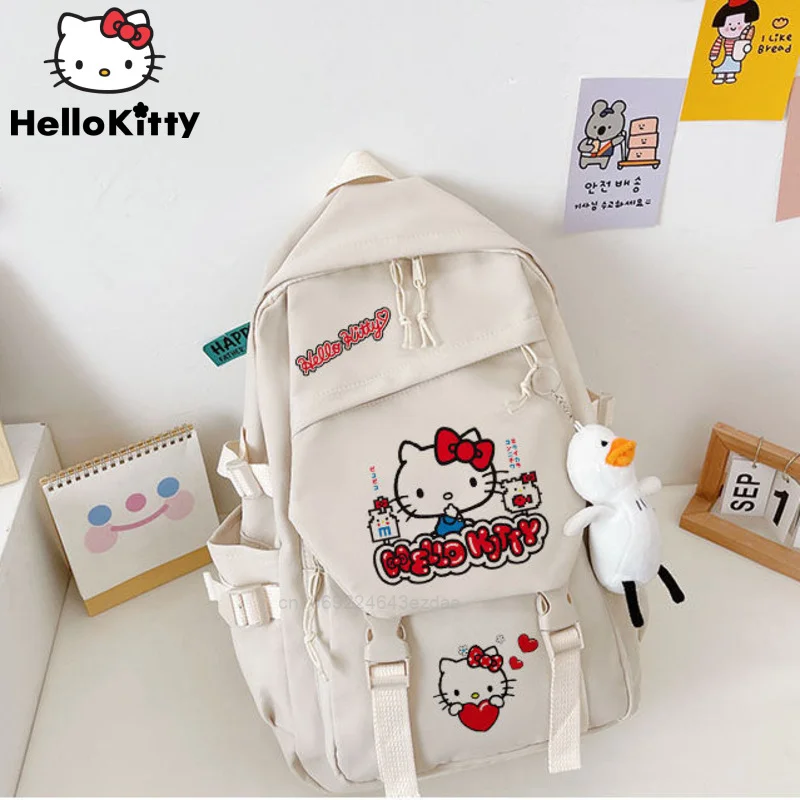 

Hello Kitty Fashion Backpack Y2K Girl Sanrio Cartoon Cute Schoolbags Women Large Capacity Janpan Anime Harajuku Shoulder Bag