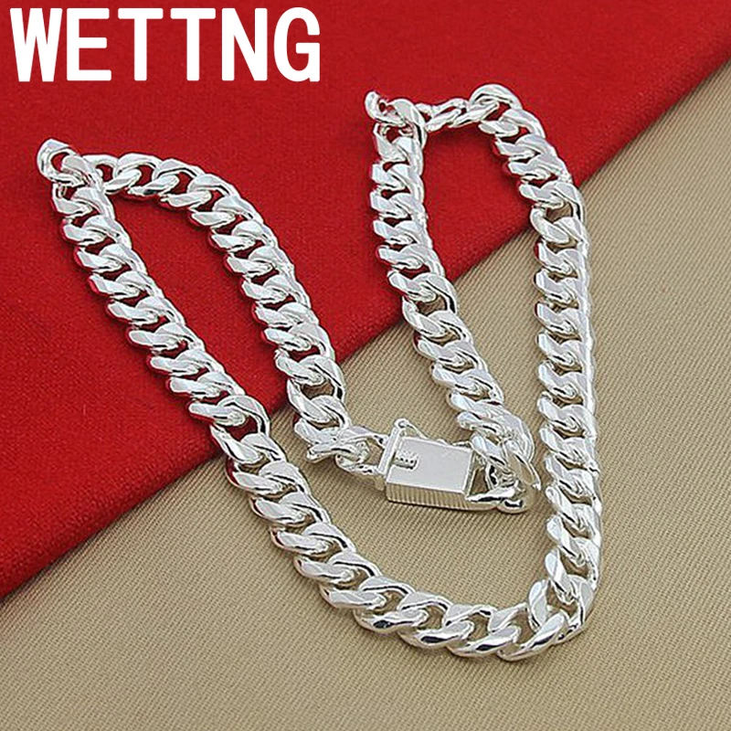 

10MM 20/22/24 Inch Men Necklace Chain 925 Sterling Silver Necklaces Fashion Jewelry Accessories