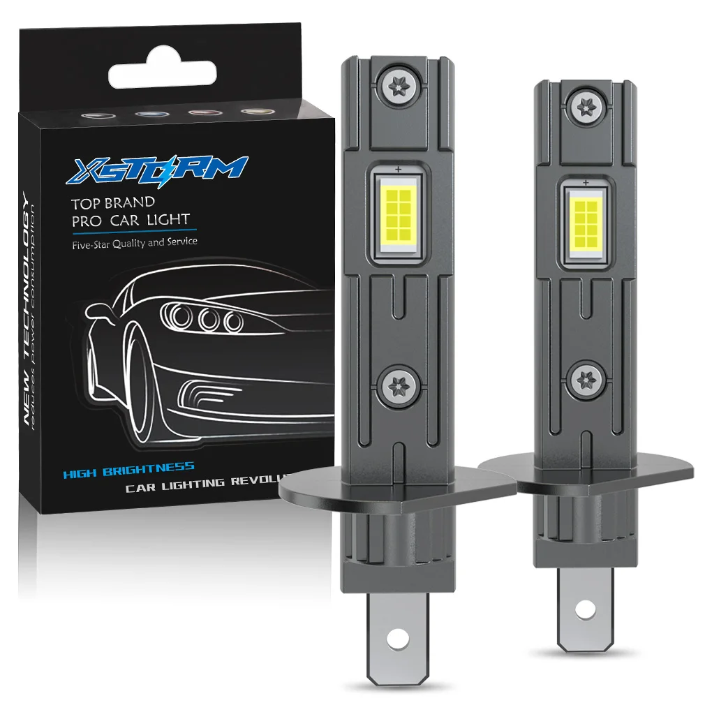 

XSTORM H1 Светодиодные лампы 70 Вт 25000LM Автомобильные фары Canbus H1 Светодиодные фонари безвентилятора Автодиодные противотуманные фары 6500K Автомобильные фары 2 шт.