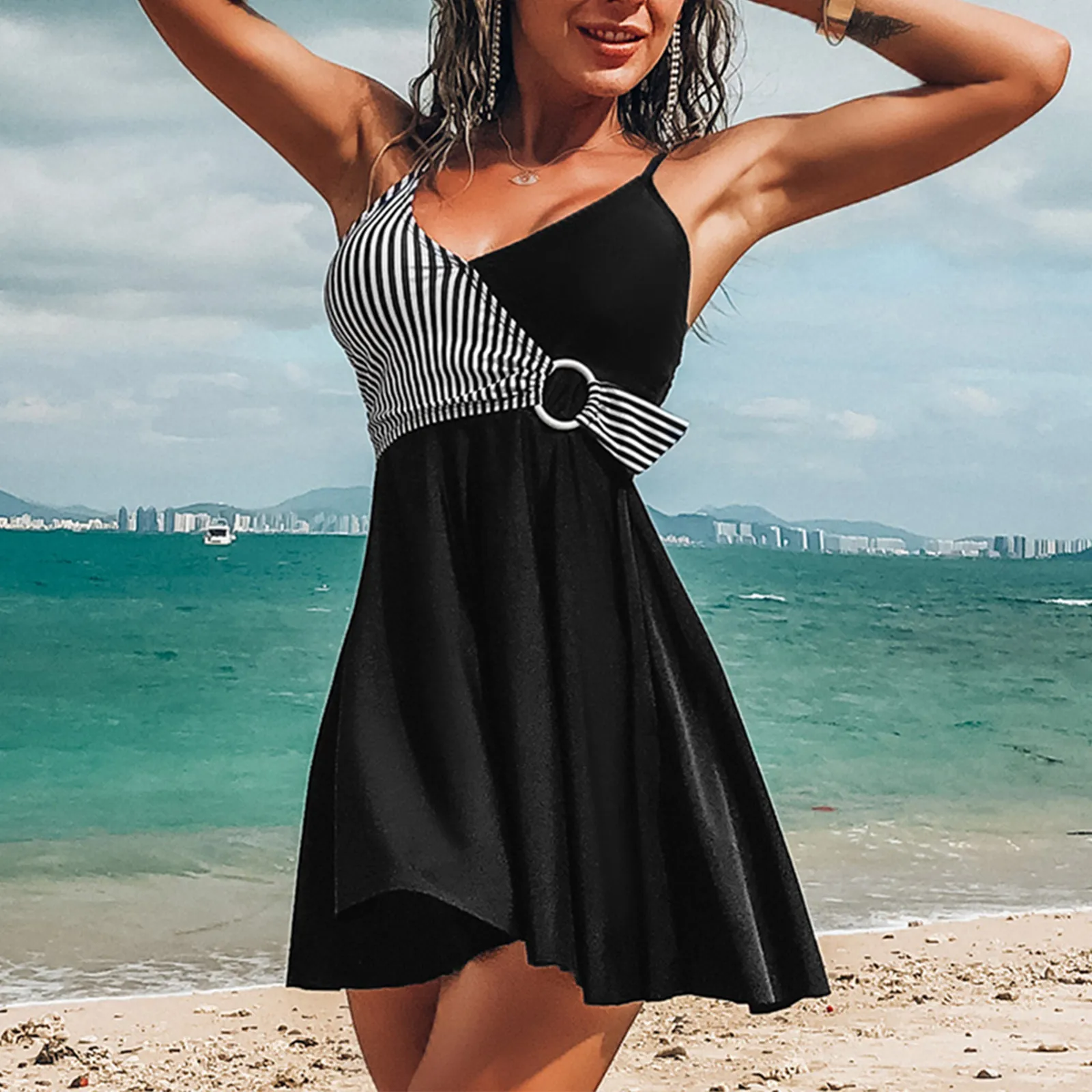 

Женская модная юбка для плавания, женское бикини с разрезом, лето 2022, модная женская пляжная одежда, Купальник, Женский Купальник