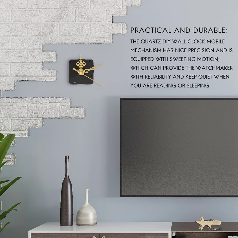 6Pcs Quartz Clock Movement Mechanism Replacement Clock Numerals Kit For DIY Wall Clock Handicrafts Repair Clock Parts