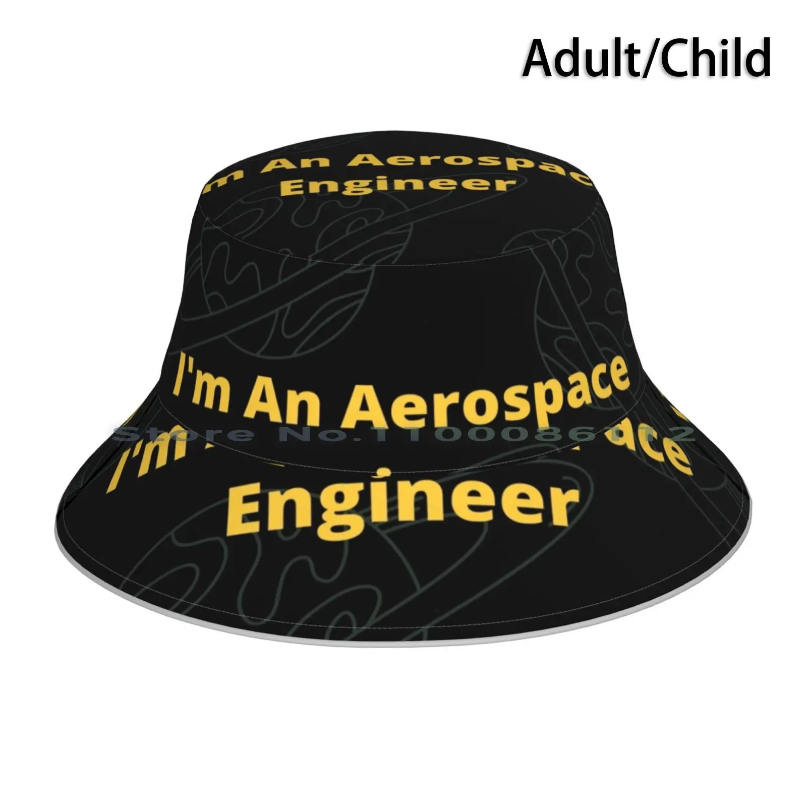 

I'm An Aerospace Engineer Bucket Hat Sun Cap Aerospace Engineering Funny Geek Science Satellite Space Engineers Nerd Astronaut