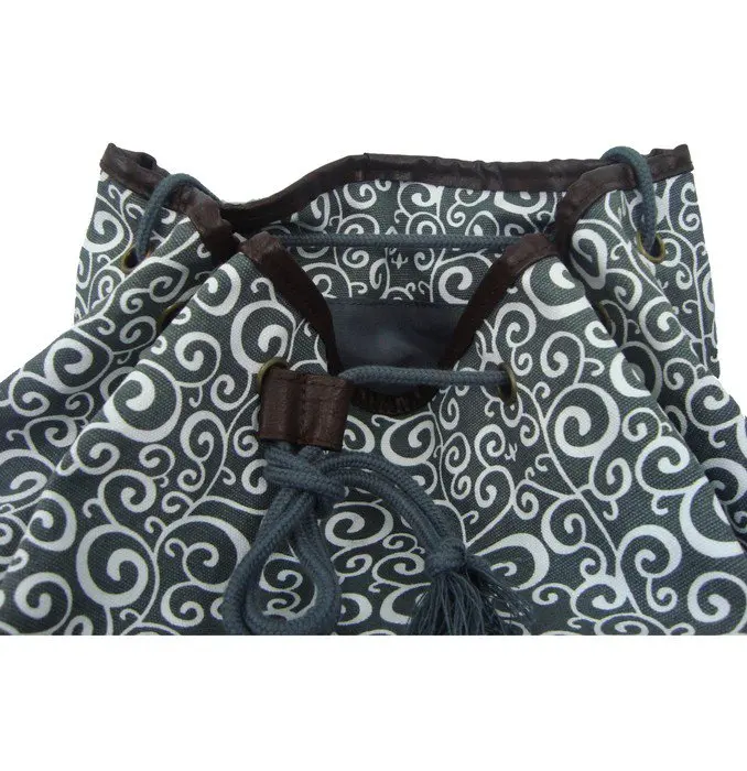 K-Cliffs Canvas Bookbag Cotton Casual Backpack College Student Pattern Printed Daypack Fit 15 inch Laptop MacBook Chrome Book Ip