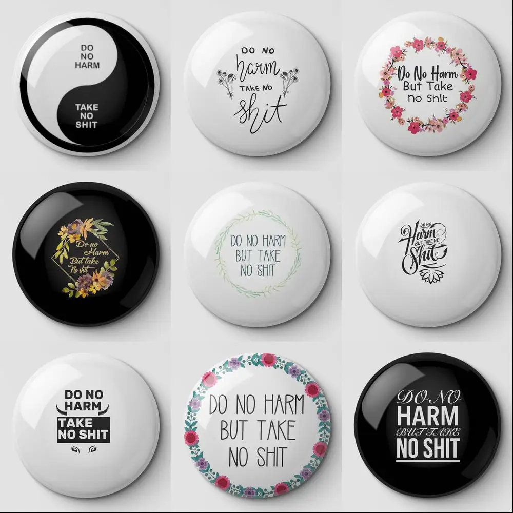 Не повредите но дерьтесь цветочный контур мягкая булавка для пуговиц