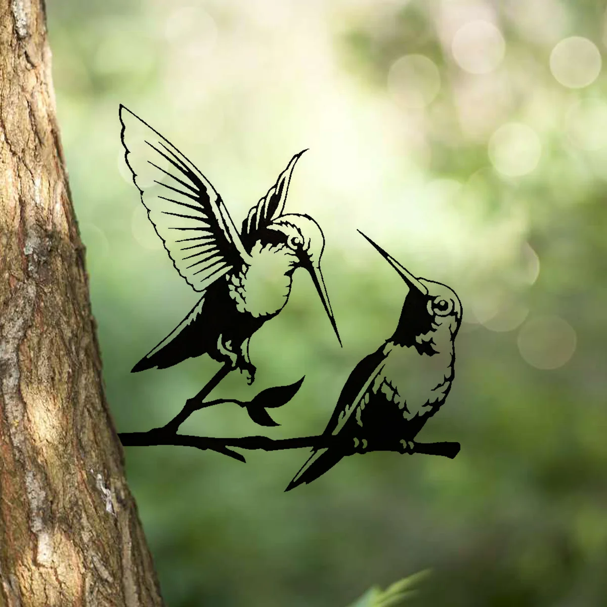 Украшение для пары Колибри | Искусство в саду на заднем дворе дереве