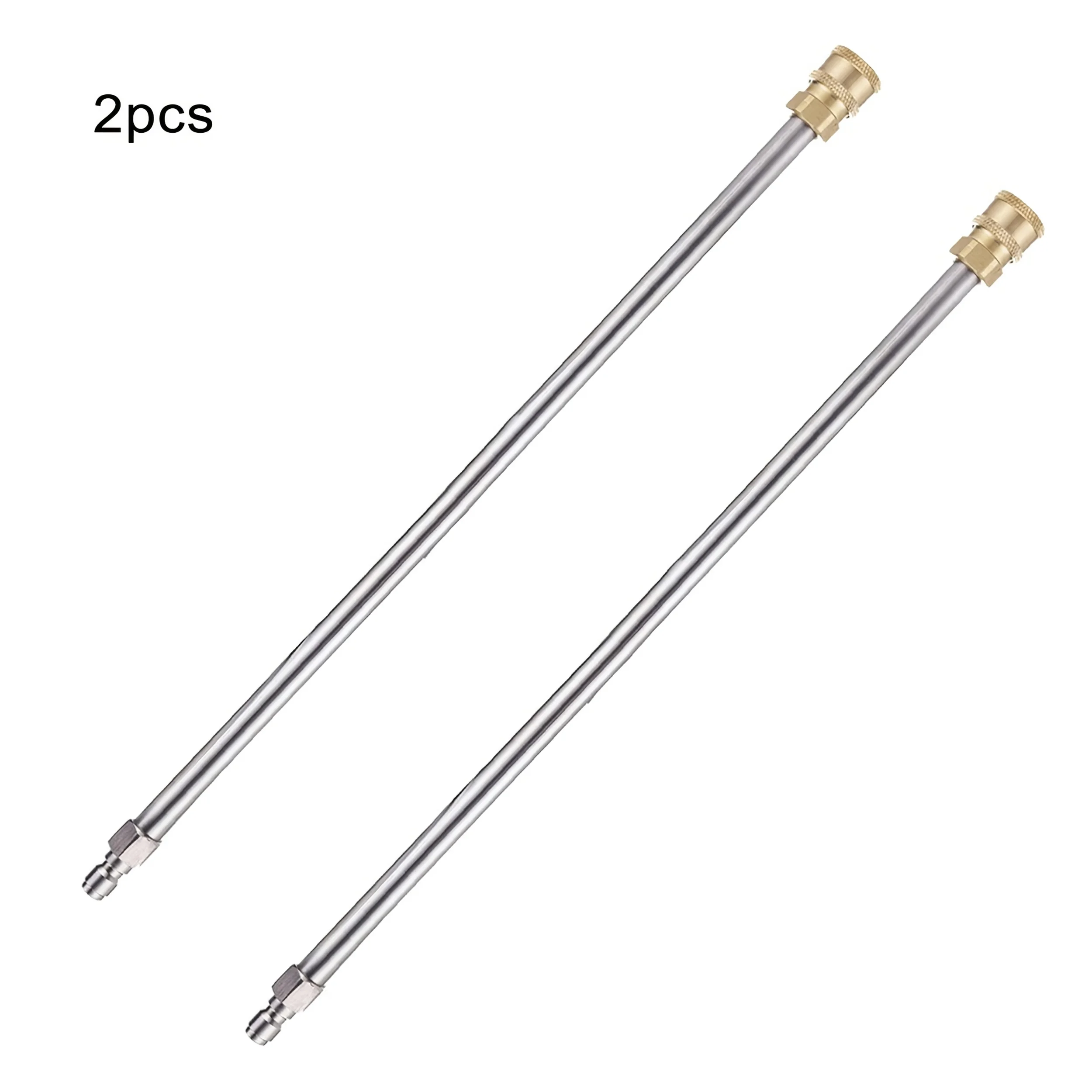 

2 Шт., Удлинитель Для Мойки Высокого Давления, 40 См, Быстроразъемное Соединение Из Нержавеющей Стали, 1/4 Дюйма