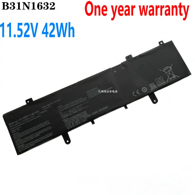 

11.52V 42Wh B31N1632 Laptop Battery for ASUS Vivobook 14 X405 X405U X405UA X405UR X405UQ S4100U S4000U S4100UQ A405U