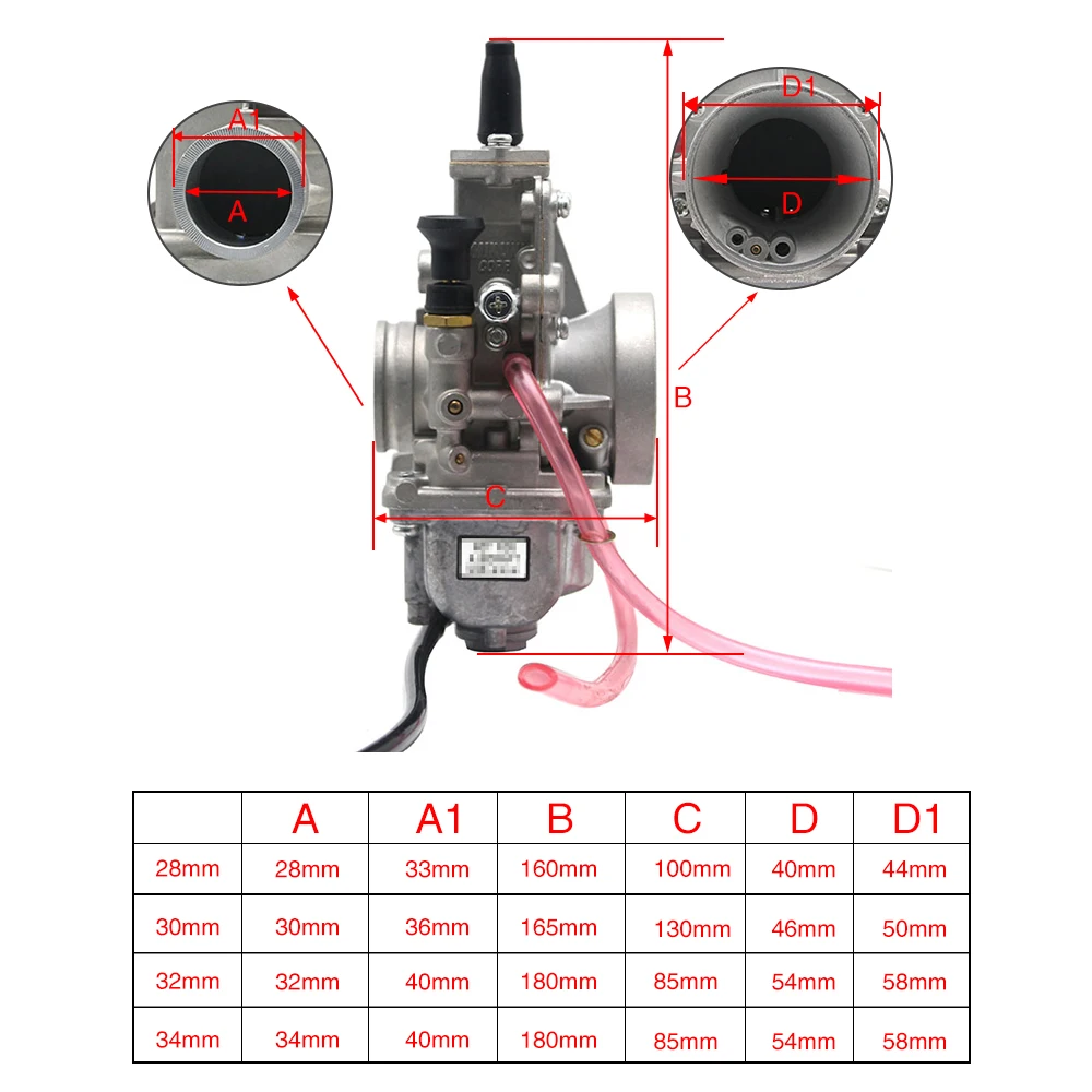 TM24 28 30 32 34 38MM Carburetor For Mikuni Carburador Vergaser TM28 TM30 TM34 TM32 TM38 Flat Slide Spigot TM34-2 42-6100 |