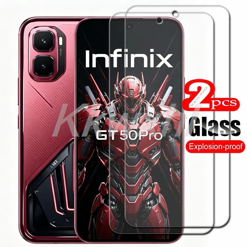 Фото 1/2 шт. для Infinix GT 50 Pro 6,78 дюйма, защитная пленка из закаленного стекла для InfinixGT50Pro GT50Pro GT50 50Pro, прозрачная защитная пленка для экрана №1