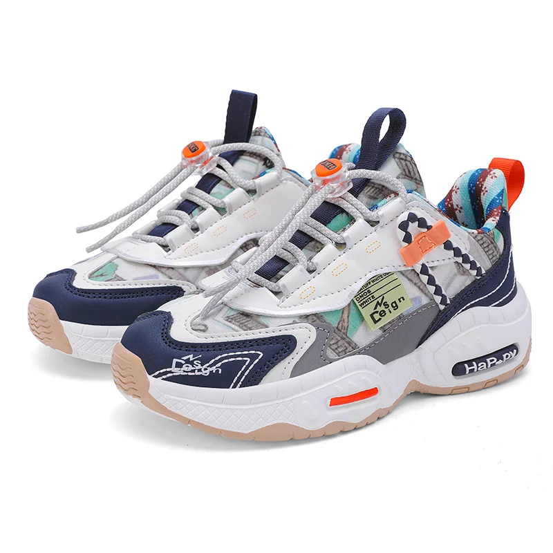 2022 Fashion Color High Quality Platform Sneakers Kids Outdoor Children's Sports Shoes Sneakers for Boys and Girls basket enfant