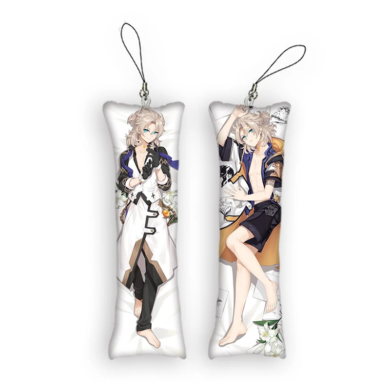 

Брелок Genshin Impact Albedo Dakimakura для косплея, мини-украшение, двусторонние подвески, изготовленный на заказ брелок для ключей, ремешок для телефона
