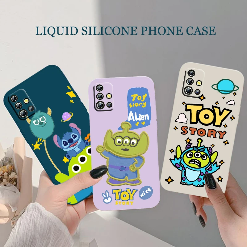 

Toy Story Three Eyes Phone Case For OPPO Reno 7 6 SE Z Find X5 X3 X2 Neo Lite Pro Liquid Rope Silicone Funda Cover Soft Back TPU