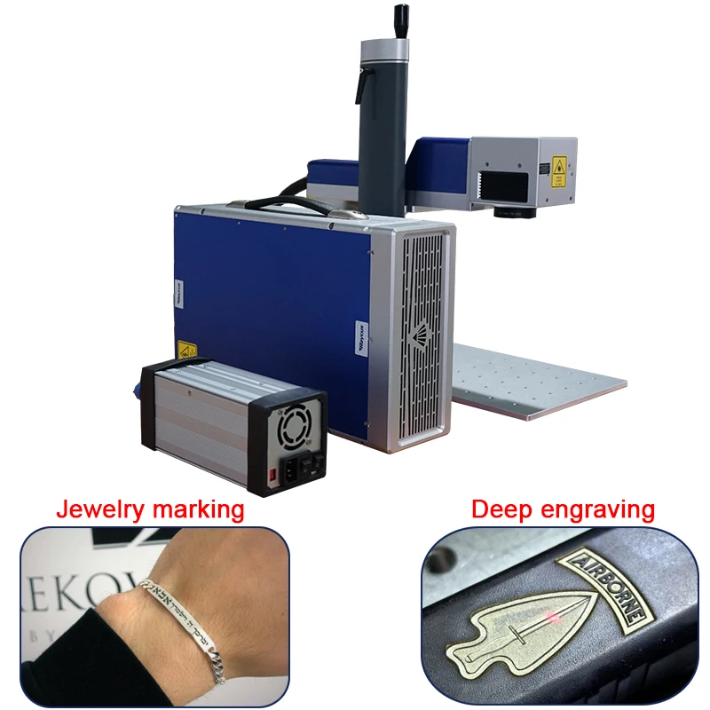 20 Вт 50 волоконная лазерная маркировочная машина с вращением для номера партии на