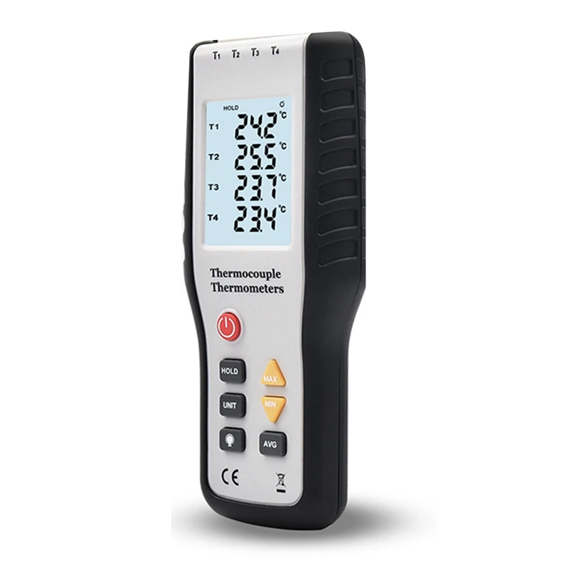 

Contact Thermometer Digital Thermocouple Temperature Tester Thermometer LCD Screen Display C/F Measuring Tools HT-9815