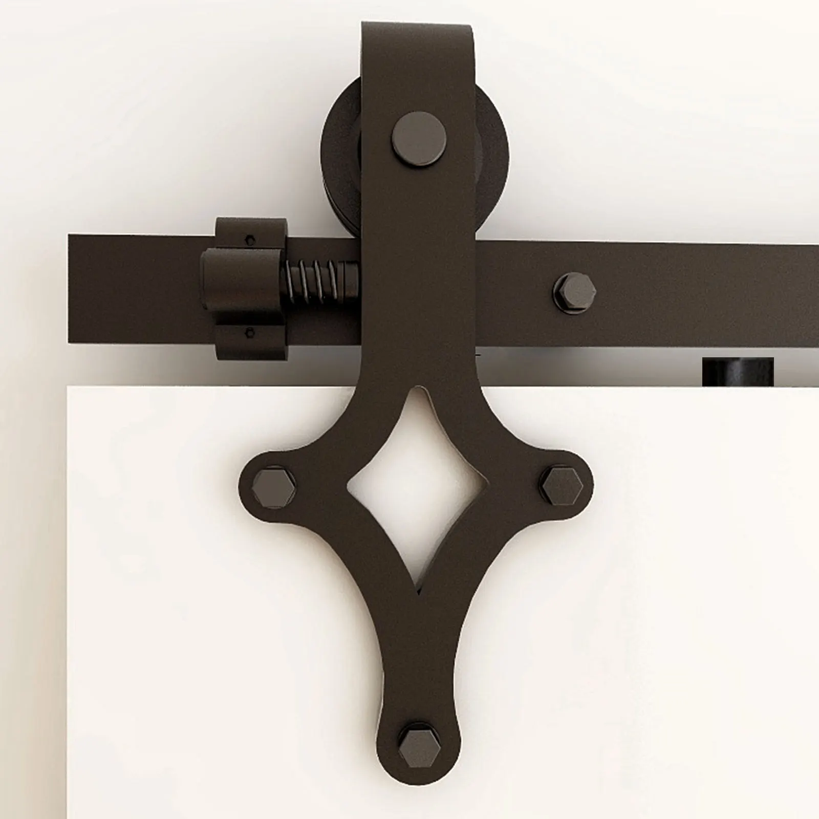 

WOLFBIRD Barn Door Slide Rail Hardware Kit Black Barn Door Hanger System Carbon Steel Door Roller Track Easy to Install