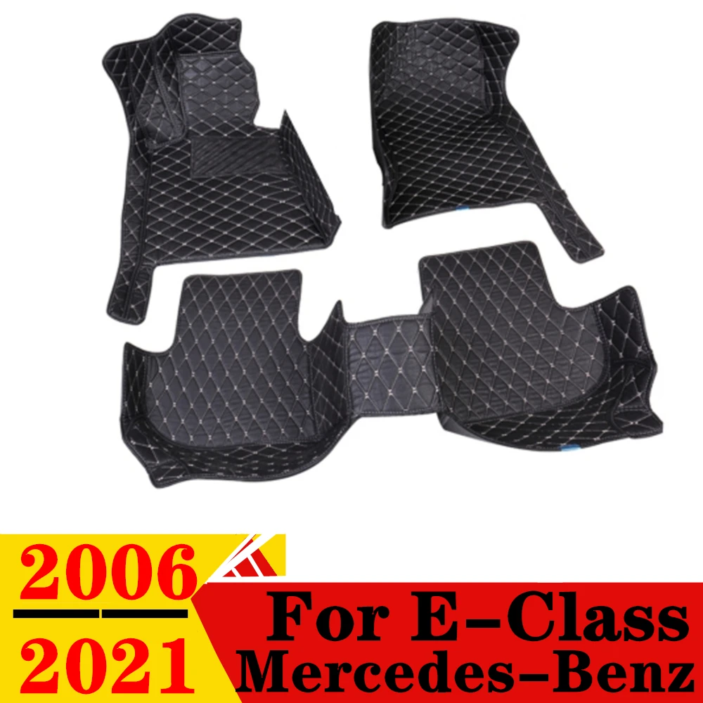 

Car Floor Mats For Mercedes-Benz E Class Sedan 2006-2021 Waterproof Leather Custom Fit Front & Rear FloorLiner Auto Parts Carpet