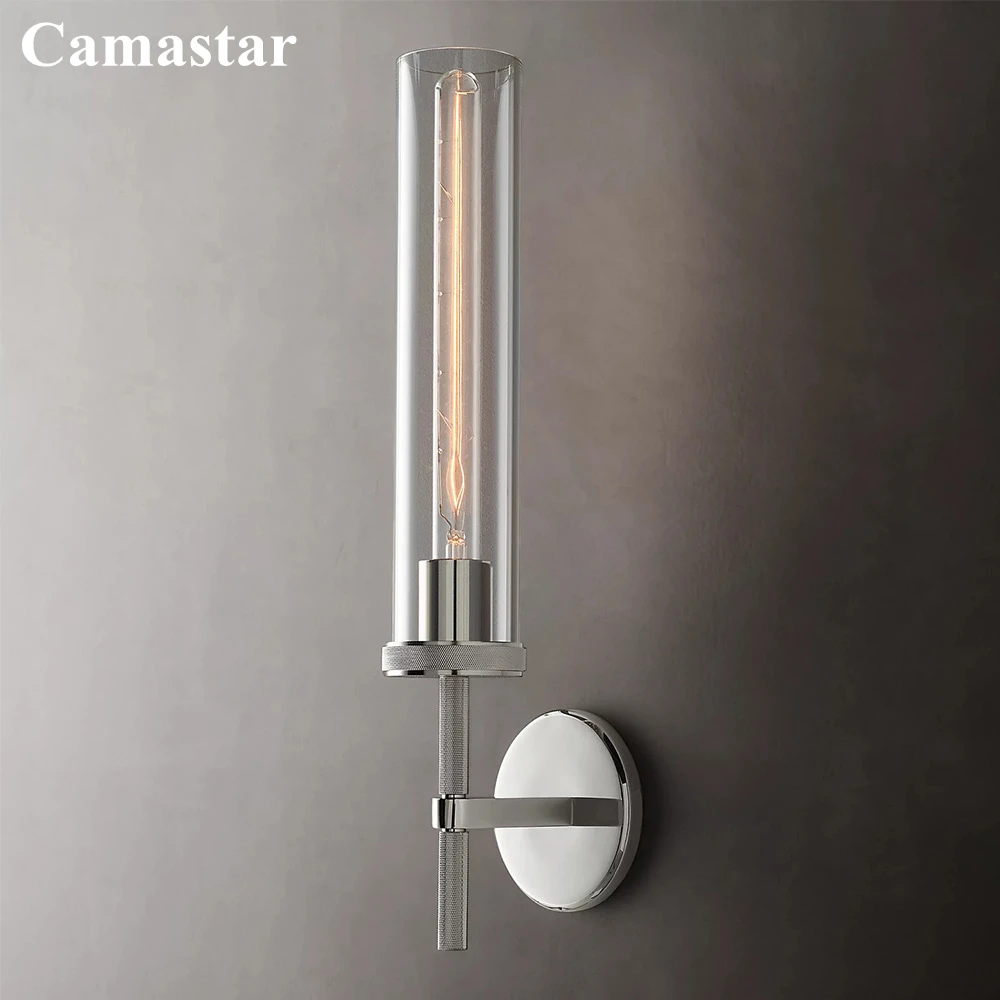 Ламбет накатанный светодиодный Современный цилиндрический стеклянный