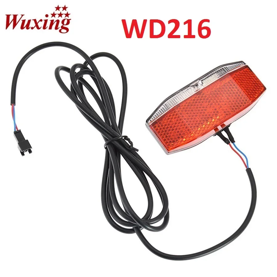Wuxing WD216 Задний фонарь 6-48 В Ebike Светодиодный стоп-сигнал Предупреждающий свет