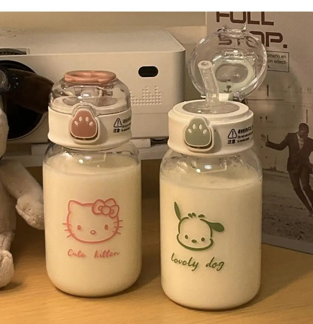 Прозрачная соломинка Hello Kitty 500 мл