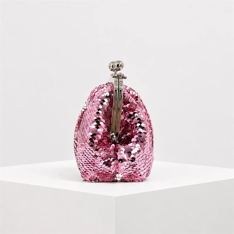 Фото XMESSUN Новая женская вечерняя сумка-клатч с пайетками, универсальная сумка через плечо с бисерной цепочкой, модная стильная высококачественная сумка для свадебных торжеств №4