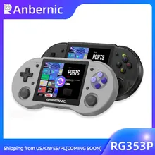 ANBERNIC New RG353P Handheld Game Console 3.5 Inch Multi-touch Screen Android Linux System HDMI-compatible Player 64G 4400 Games