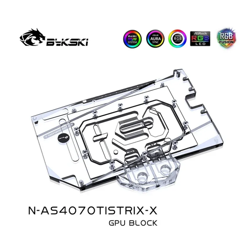 Водяной блок графического процессора Bykski для игровой видеокарты ASUS ROG STRIX GeForce RTX