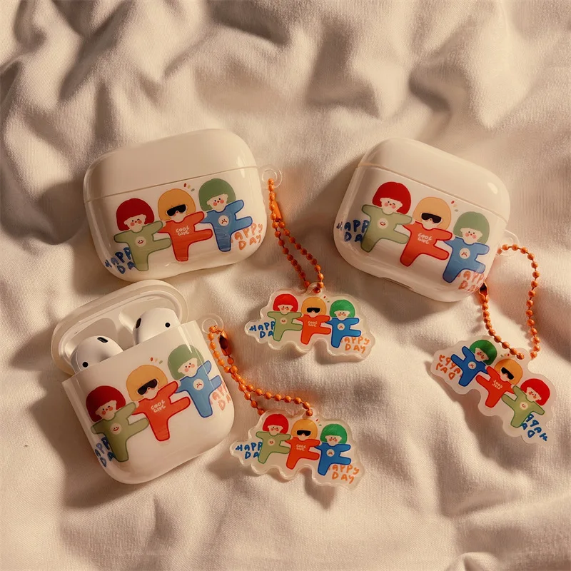 

Cartoon Cute Dancing Girl Case for Apple AirPods 1 2 3 Pro Cases Cover IPhone Bluetooth Earbuds Earphone Air Pod Pods Case
