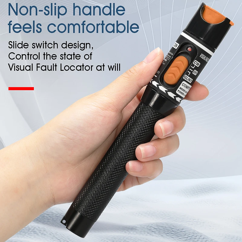 COMPTYCO FTTH Fiber Optic Tester Pen Type Red optical fiberLight 10MW Visual Fault Locator Optical Cable Tester