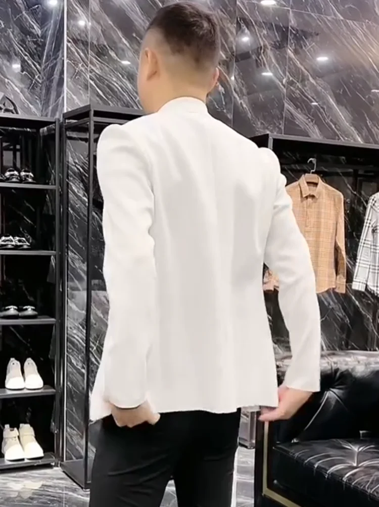 Весна 880 летний новый мужской костюм модный простой облегающий элегантный