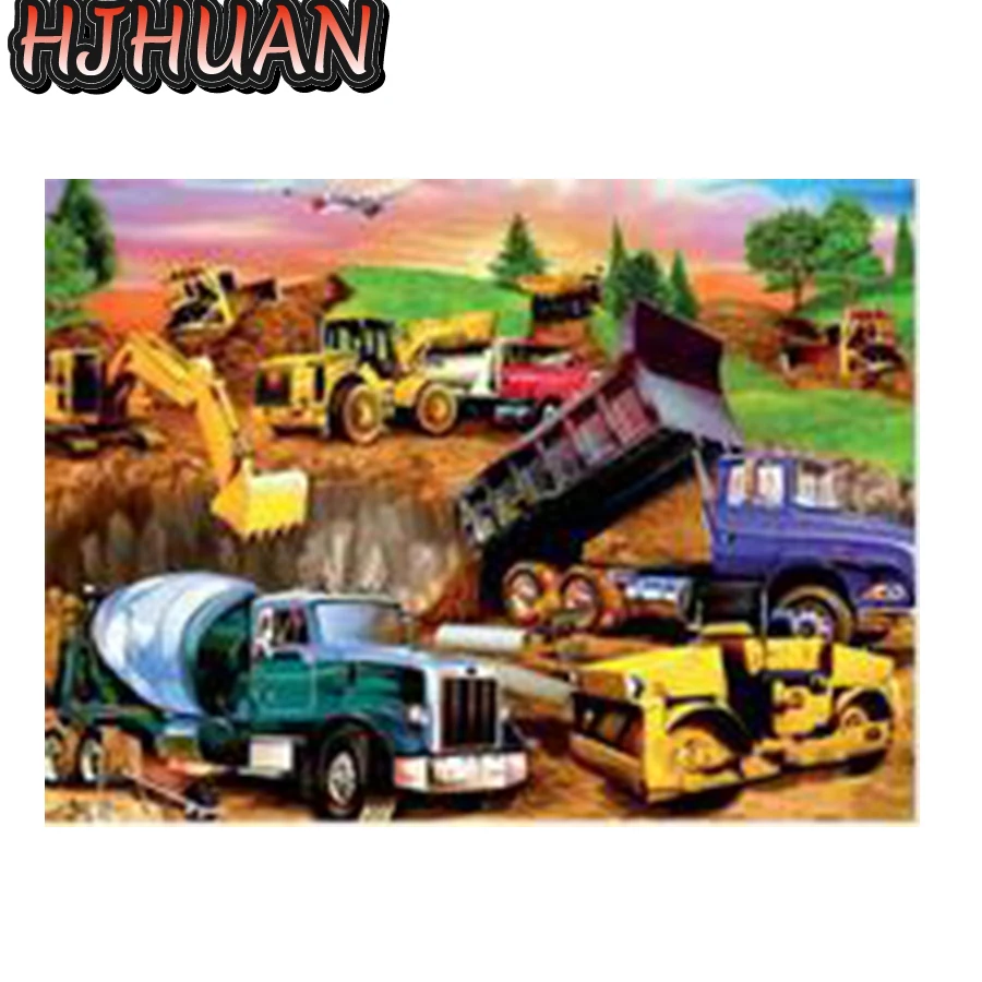 

Алмазная 5D живопись «сделай сам», Набор для вышивки крестиком с изображением фермы, грузовика, полная выкладка, мозаика, искусство, подарок, украшение для дома